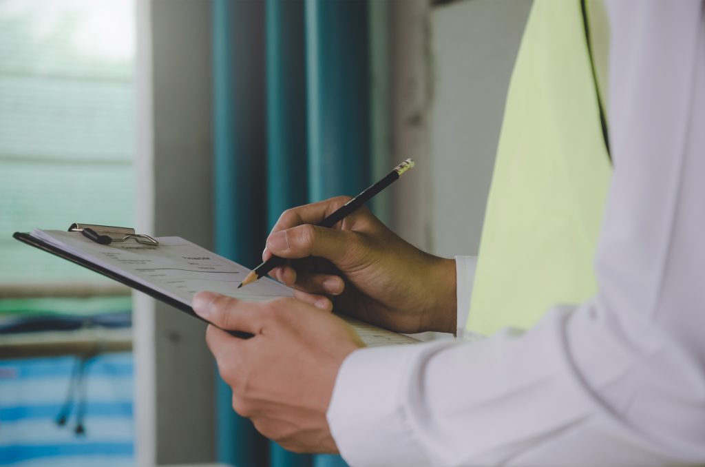 Image of a person conducting a Construction Certificates